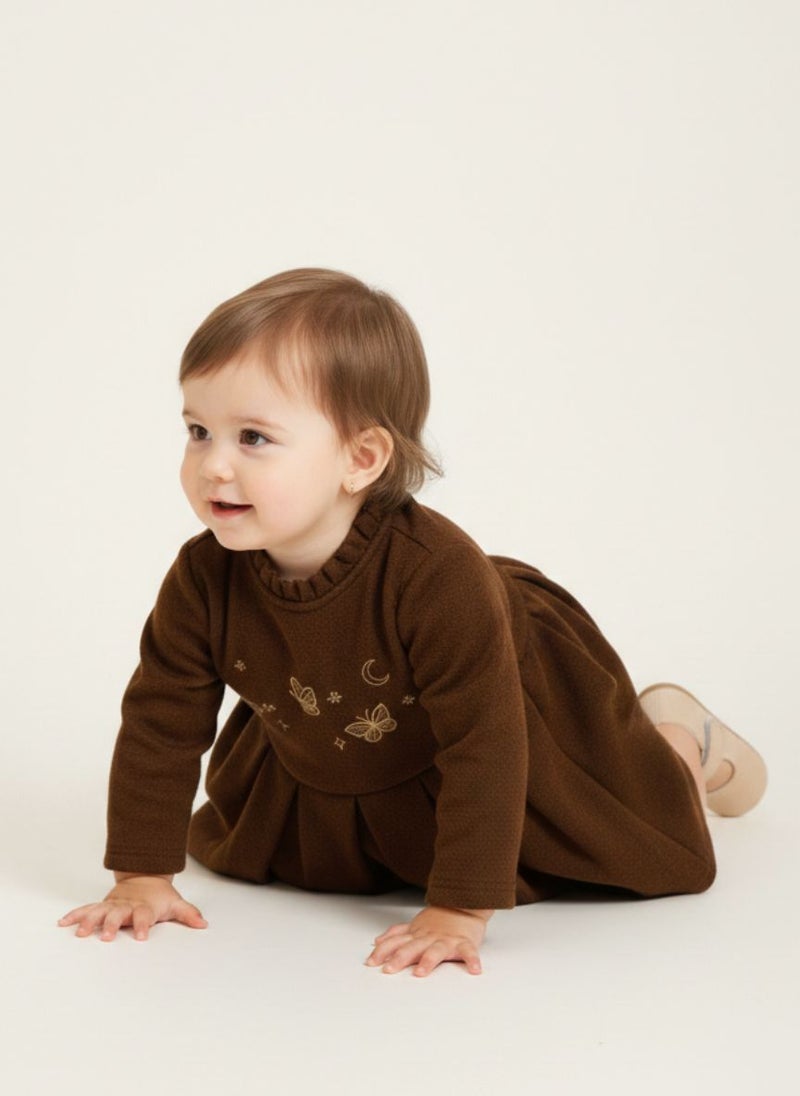 Cloud Fashion Brown Butterfly Dress - Image 4